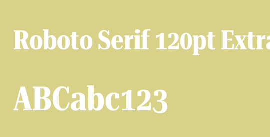 Roboto Serif 120pt ExtraCondensed