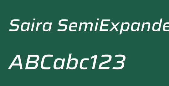Saira SemiExpanded Medium