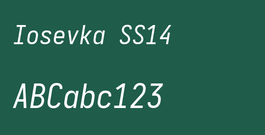 Iosevka SS14