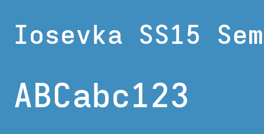 Iosevka SS15 Semibold Extended