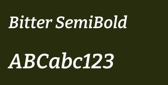 Bitter SemiBold