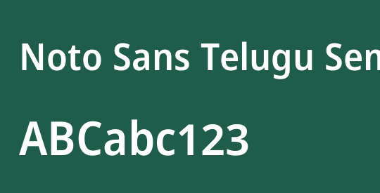 Noto Sans Telugu SemiCondensed SemiBold