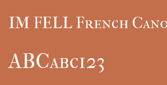 IM FELL French Canon SC