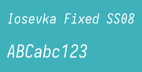 Iosevka Fixed SS08