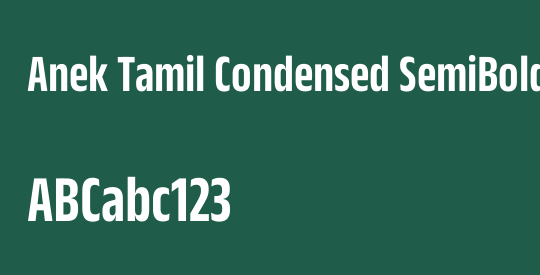 Anek Tamil Condensed SemiBold