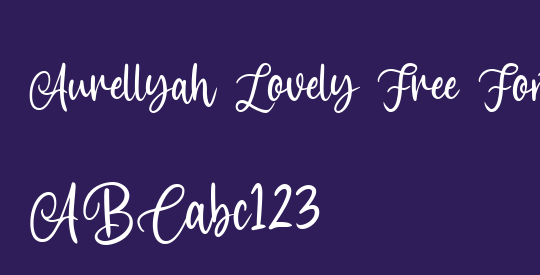 Aurellyah Lovely Free Font