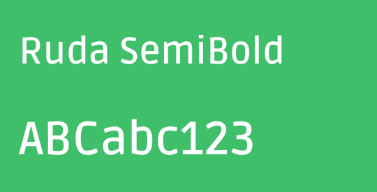 Ruda SemiBold