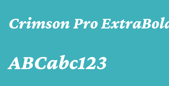 Crimson Pro ExtraBold