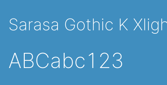Sarasa Gothic K Xlight