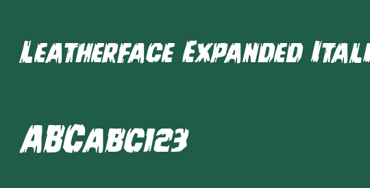 Leatherface Expanded Italic