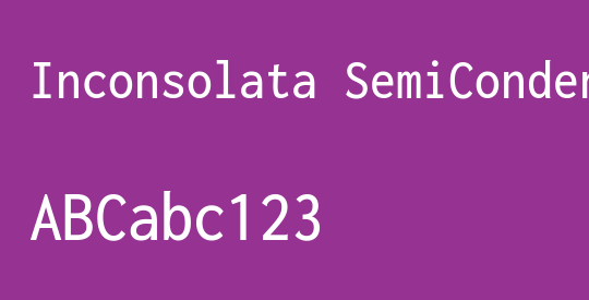 Inconsolata SemiCondensed Medium