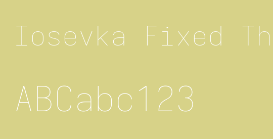 Iosevka Fixed Thin Extended