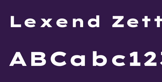 Lexend Zetta ExtraBold