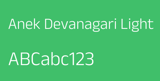 Anek Devanagari Light