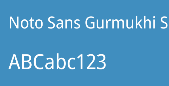 Noto Sans Gurmukhi SemiCondensed