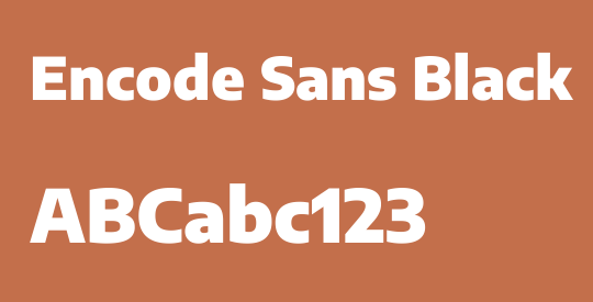 Encode Sans Black