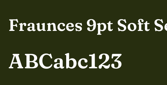 Fraunces 9pt Soft SemiBold