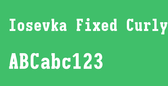 Iosevka Fixed Curly Slab Heavy