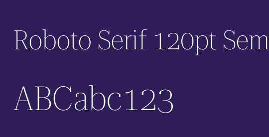 Roboto Serif 120pt SemiCondensed Thin