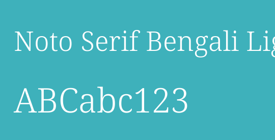 Noto Serif Bengali Light