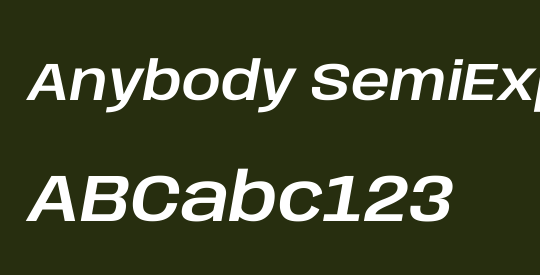 Anybody SemiExpanded SemiBold