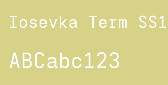 Iosevka Term SS15 Extended
