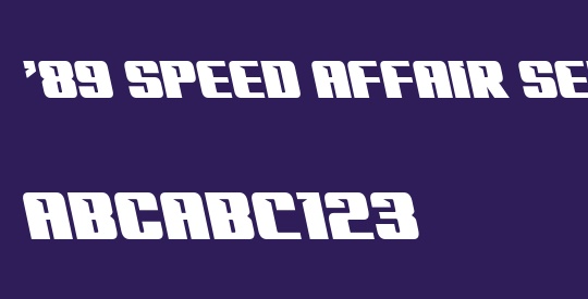 '89 Speed Affair Semi-Leftalic