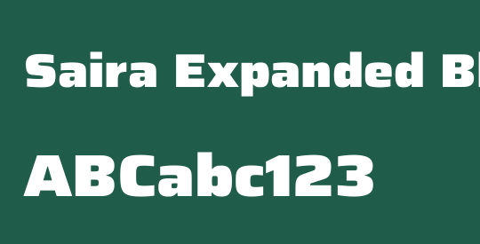 Saira Expanded Black
