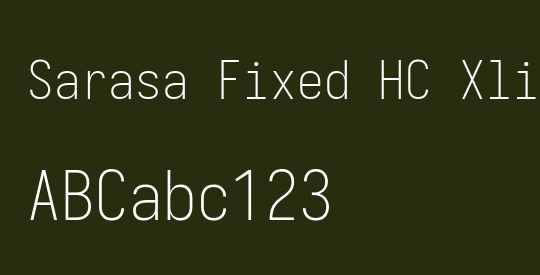 Sarasa Fixed HC Xlight