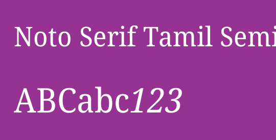 Noto Serif Tamil SemiCondensed