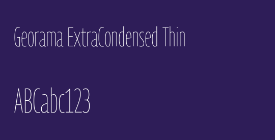 Georama ExtraCondensed Thin