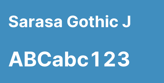 Sarasa Gothic J
