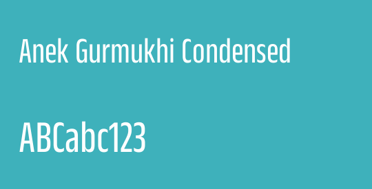 Anek Gurmukhi Condensed