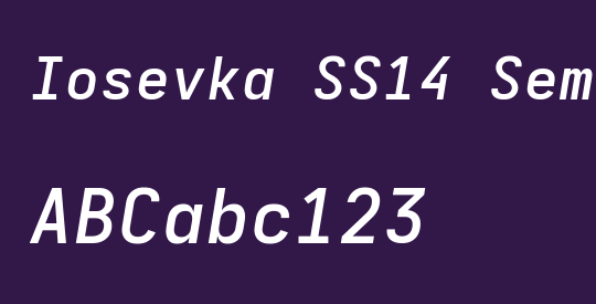 Iosevka SS14 Semibold Extended