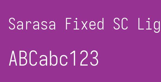 Sarasa Fixed SC Light