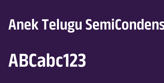 Anek Telugu SemiCondensed SemiBold