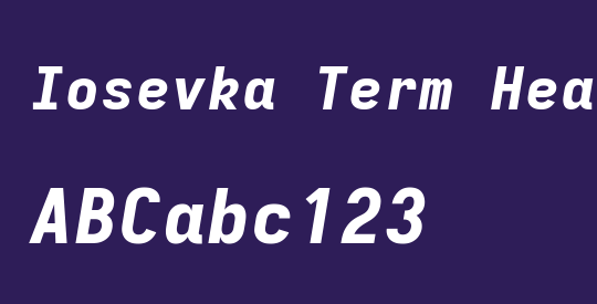 Iosevka Term Heavy Extended