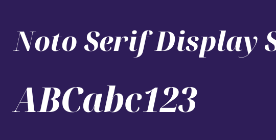 Noto Serif Display SemiCondensed ExtraBold