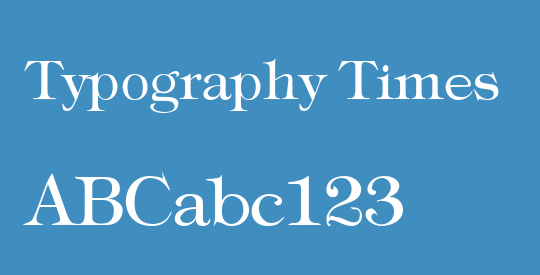 Typography Times
