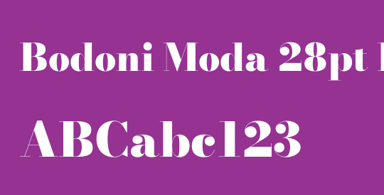 Bodoni Moda 28pt Black