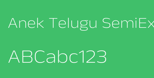 Anek Telugu SemiExpanded ExtraLight