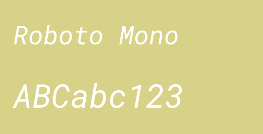 Roboto Mono