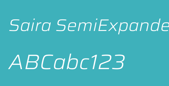 Saira SemiExpanded Light