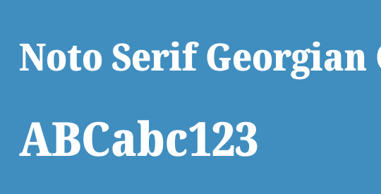 Noto Serif Georgian Condensed Black