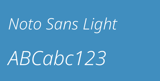 Noto Sans Light