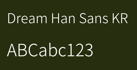 Dream Han Sans KR