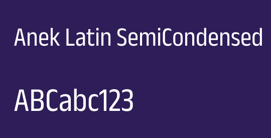 Anek Latin SemiCondensed
