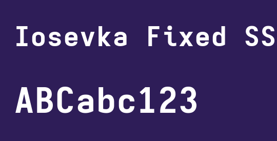 Iosevka Fixed SS12 XBdEx