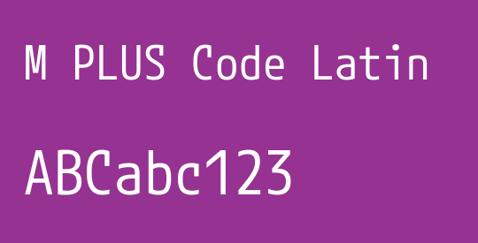 M PLUS Code Latin