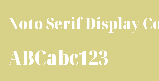 Noto Serif Display Condensed Black